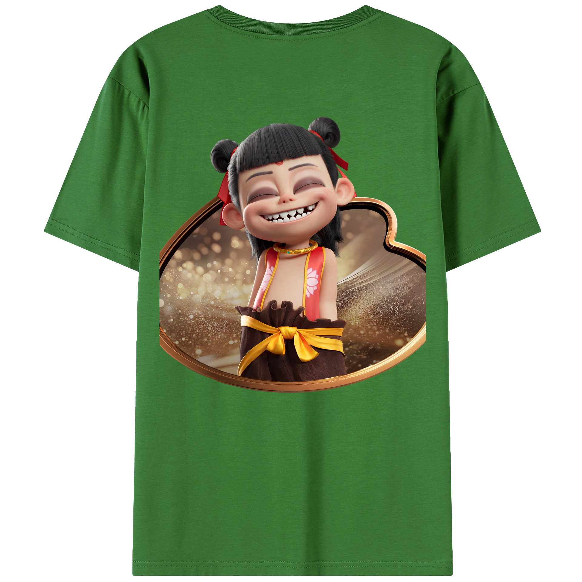 （画像用） Ne Zha 2 ナタ 魔童の大暴れ レディース半袖Tシャツ(バックプリント)